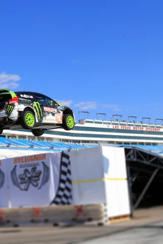 rallycross, в воздухе, авто, ken block, ford, fiesta, скорость, rally, форд