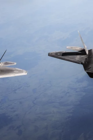 f-22 raptor, небо, f-22 _раптор_, самолёты, многоцелевые