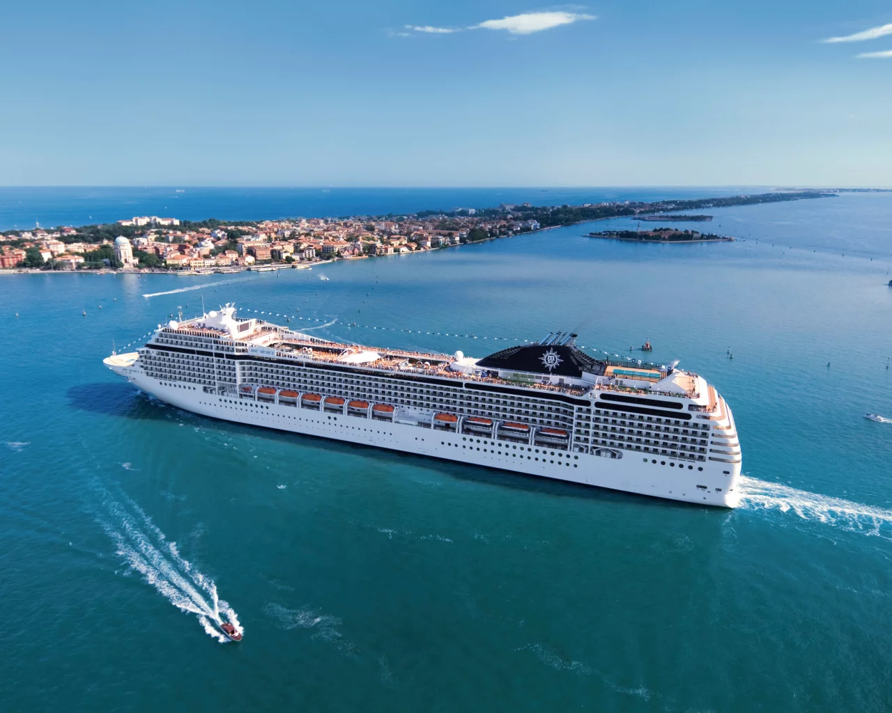 msc, судно, день, лайнер, белый, musica, вода, на ходу, море
