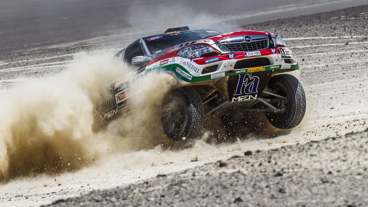пыль, передок, opel, rally, dakar, дакар, внедорожник, опель