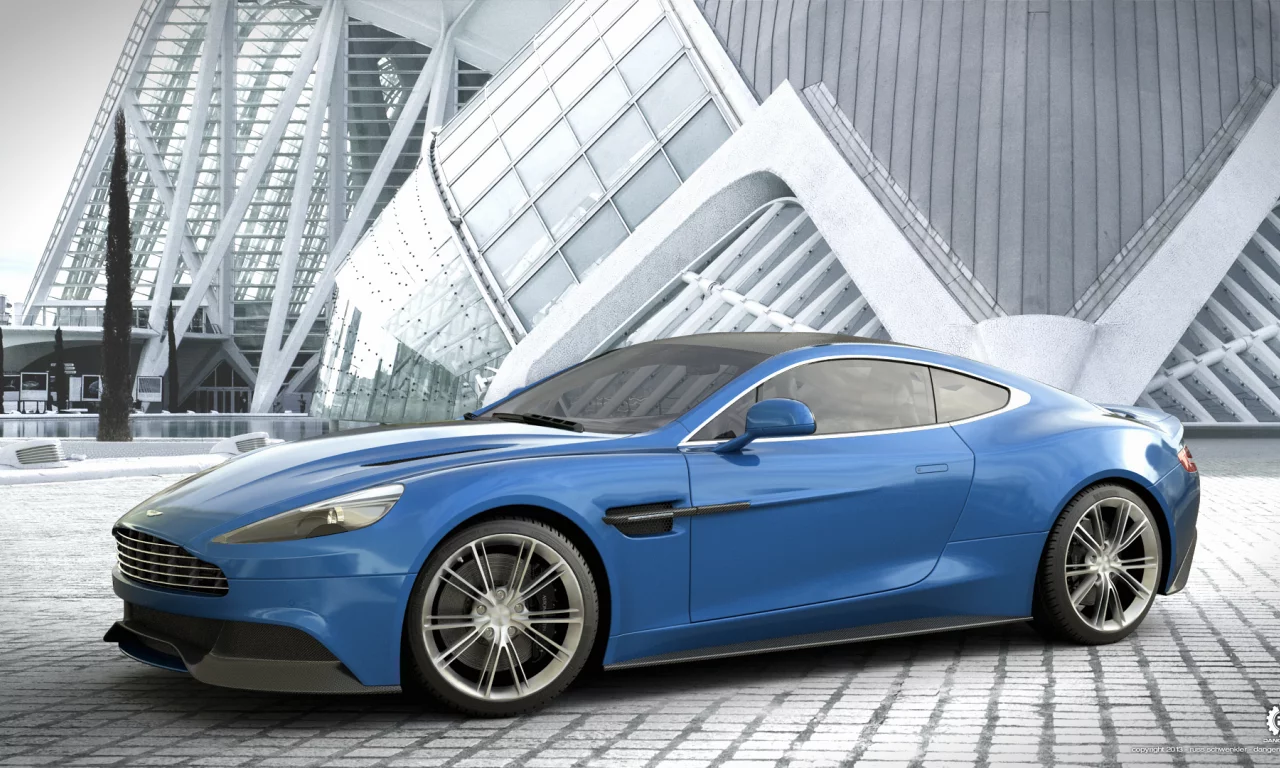 aston martin, астон мартин, vanquish, profile, by dangeruss, ванквиш, blue