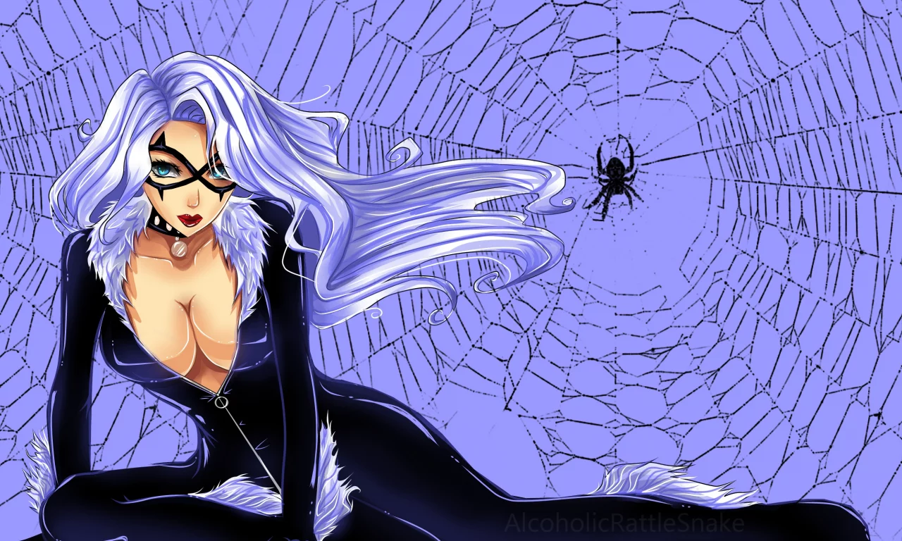 взгляд, black cat, костюм, лицо, маска, девушка