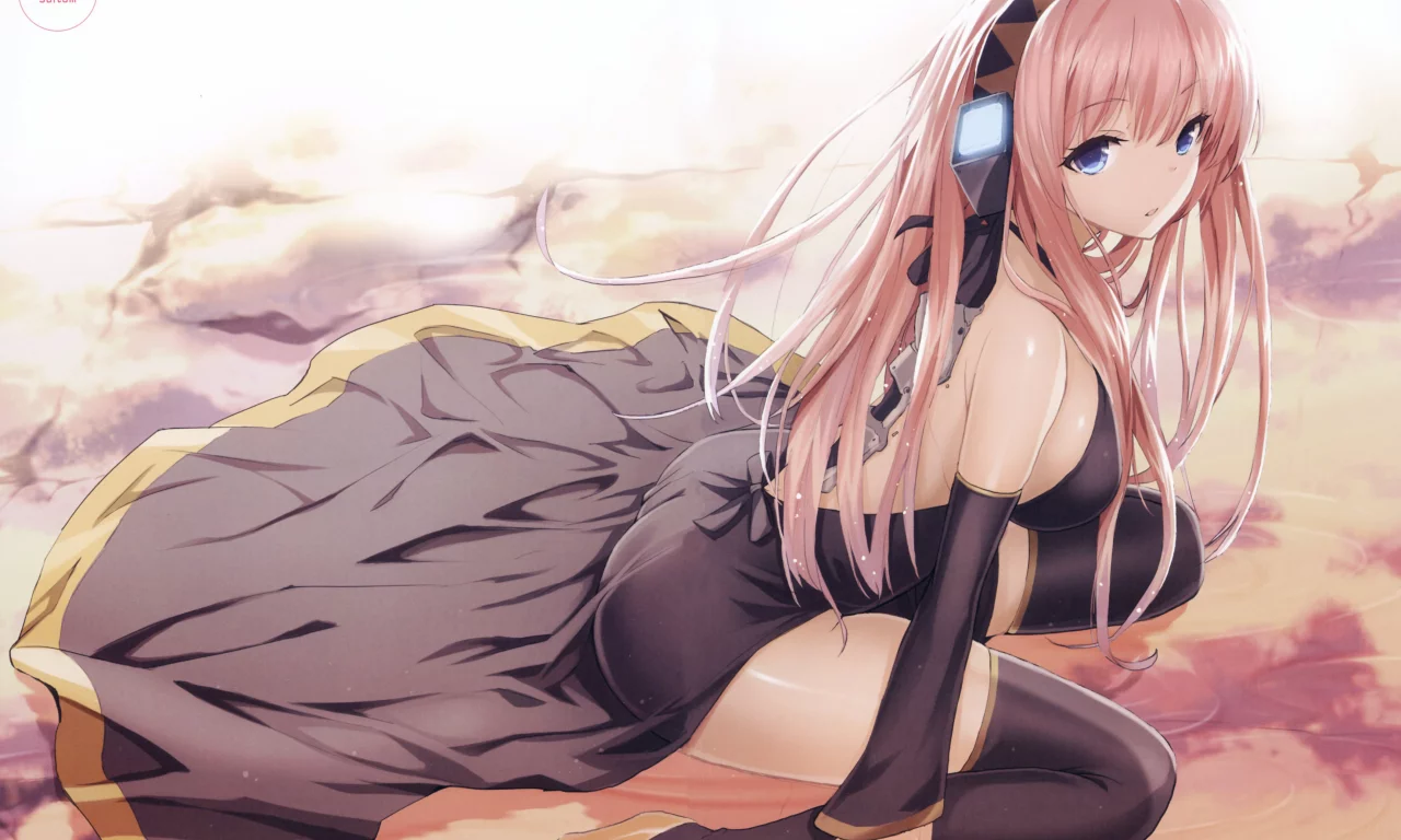 megurine luka, смотрит, vocaloid