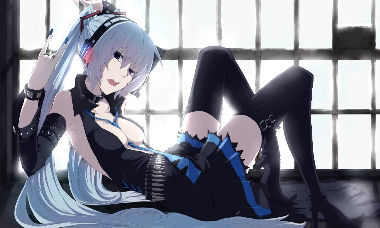 наушники, пули, miku hagane, вокалоид, девушка, vocaloid