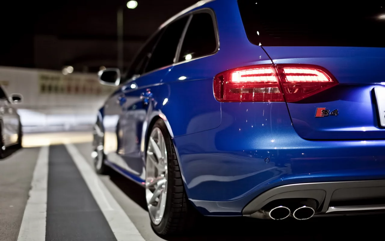 синий, s4, задок, audi, универсал