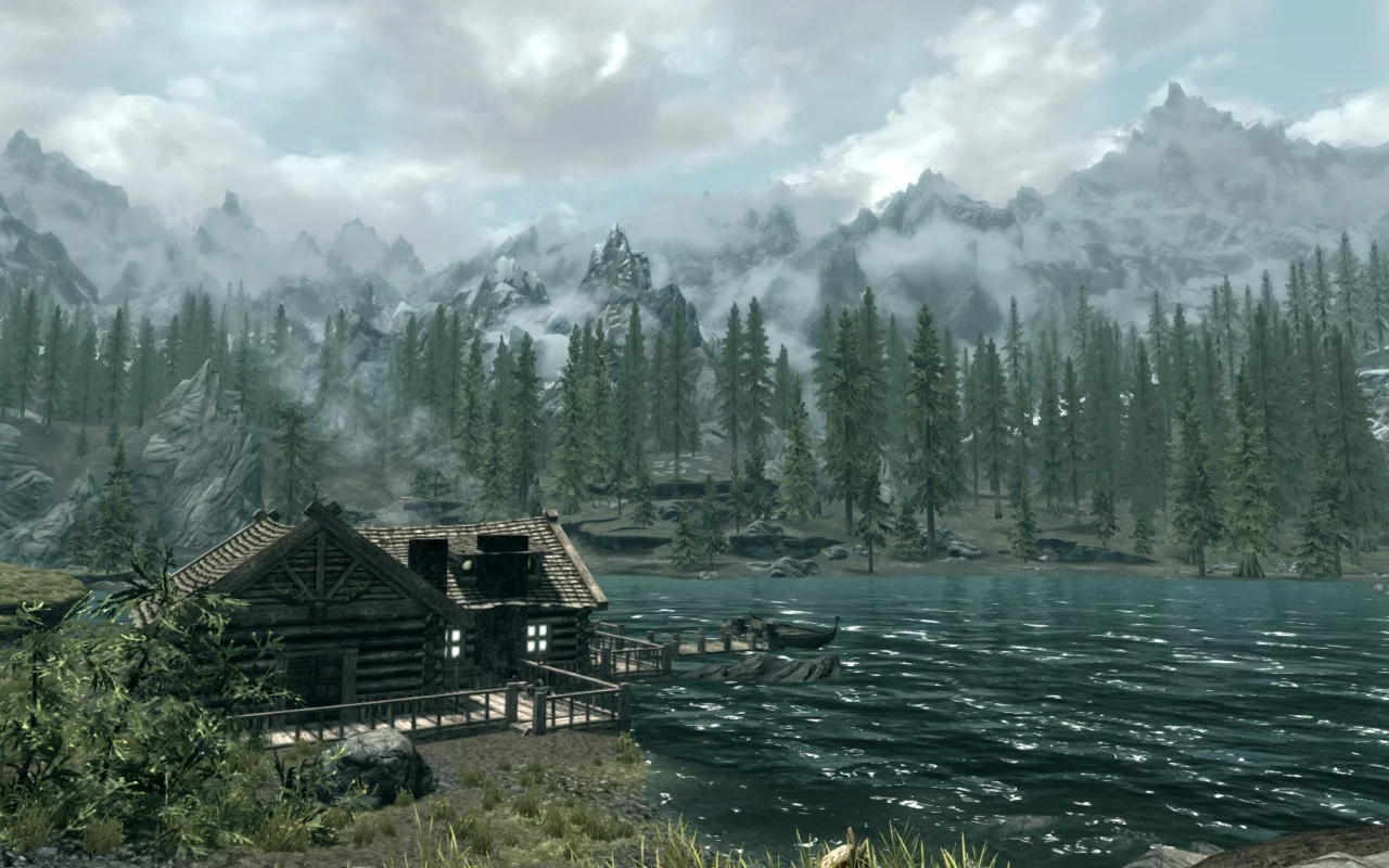 рисунок, skyrim, скриншот, живопись