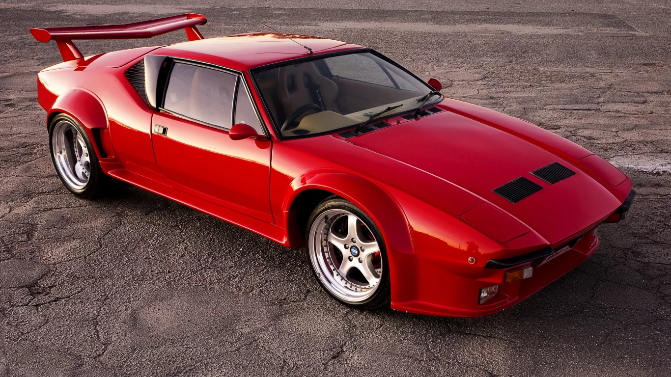 авто, red, car, de tomaso pantera, суперкар