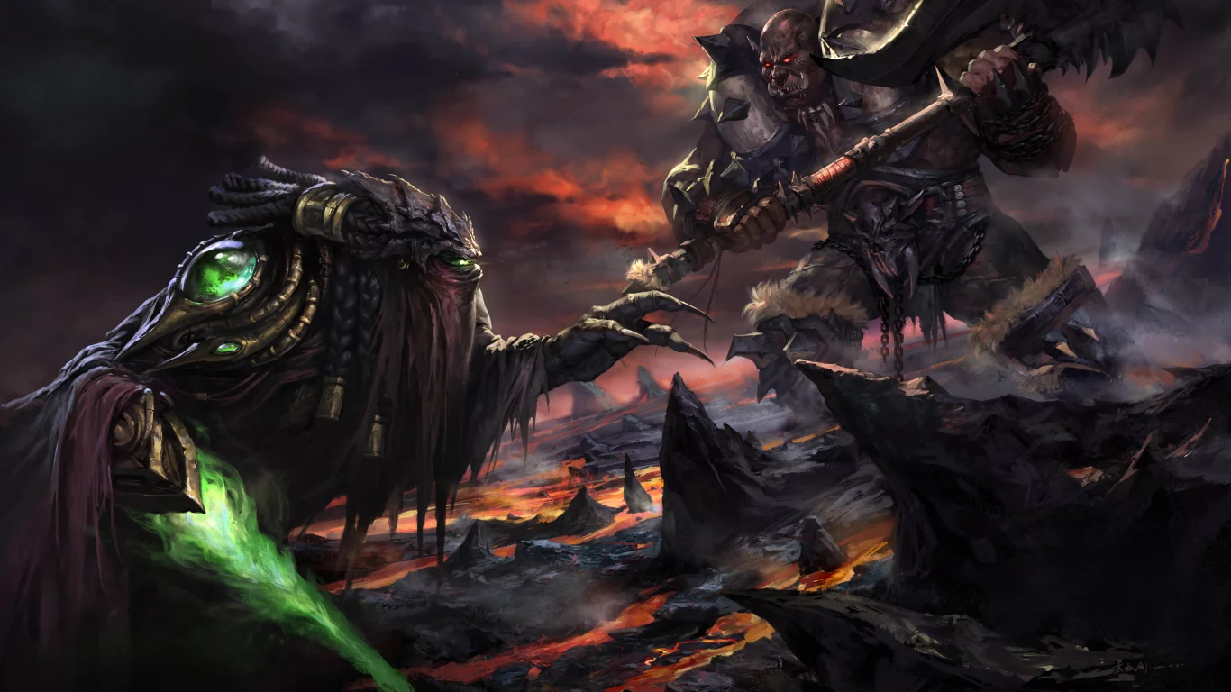 zeratul, blizzard, арт, монстры, starcraft, оружие, зератул, битва