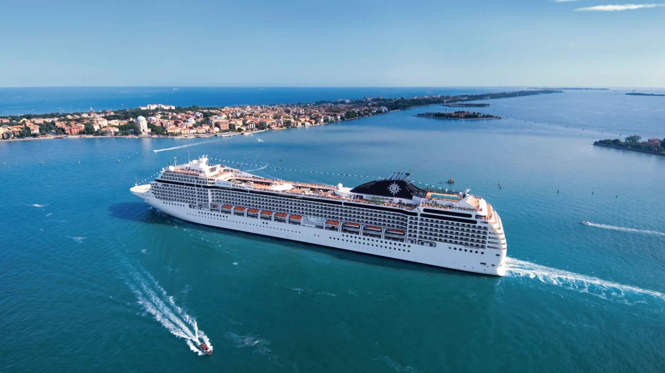 msc, судно, день, лайнер, белый, musica, вода, на ходу, море