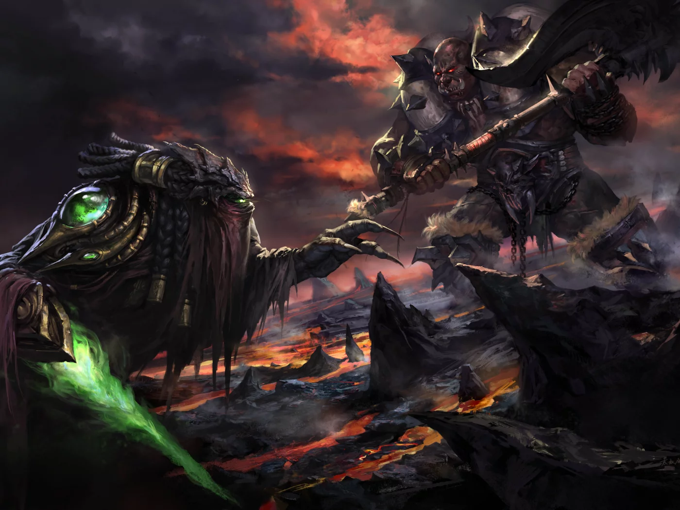 zeratul, blizzard, арт, монстры, starcraft, оружие, зератул, битва