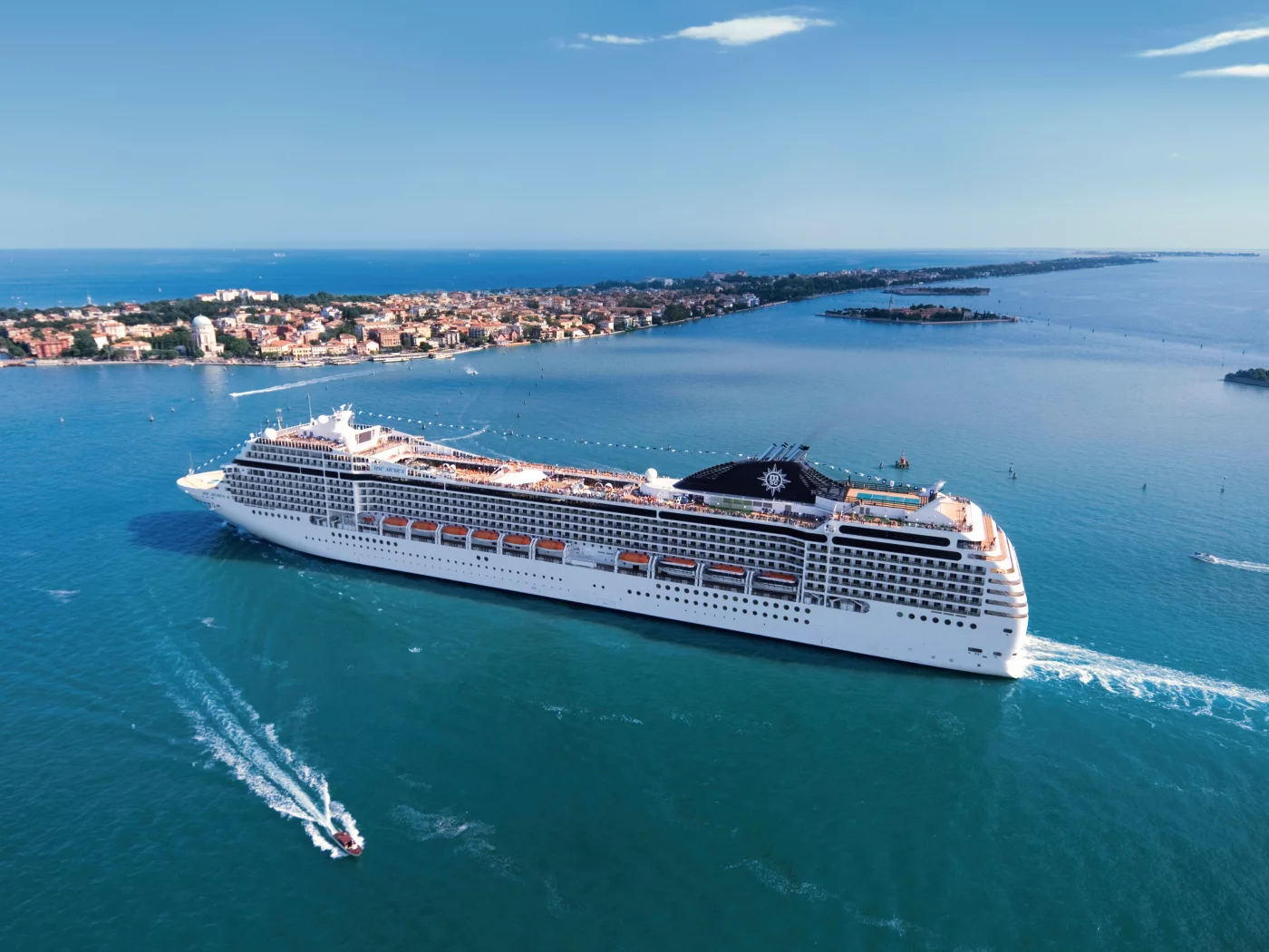 msc, судно, день, лайнер, белый, musica, вода, на ходу, море