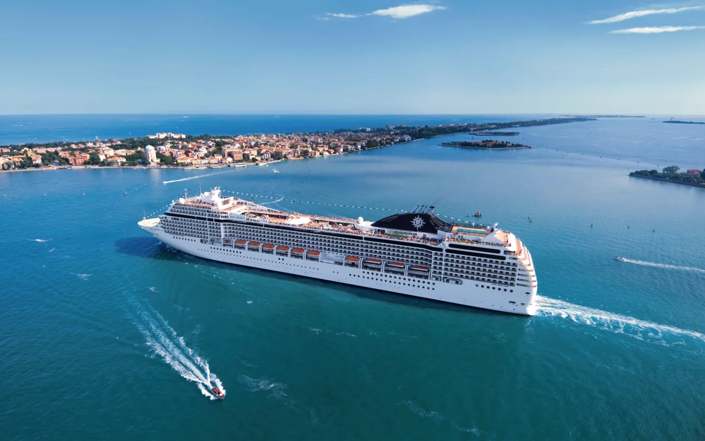 msc, судно, день, лайнер, белый, musica, вода, на ходу, море