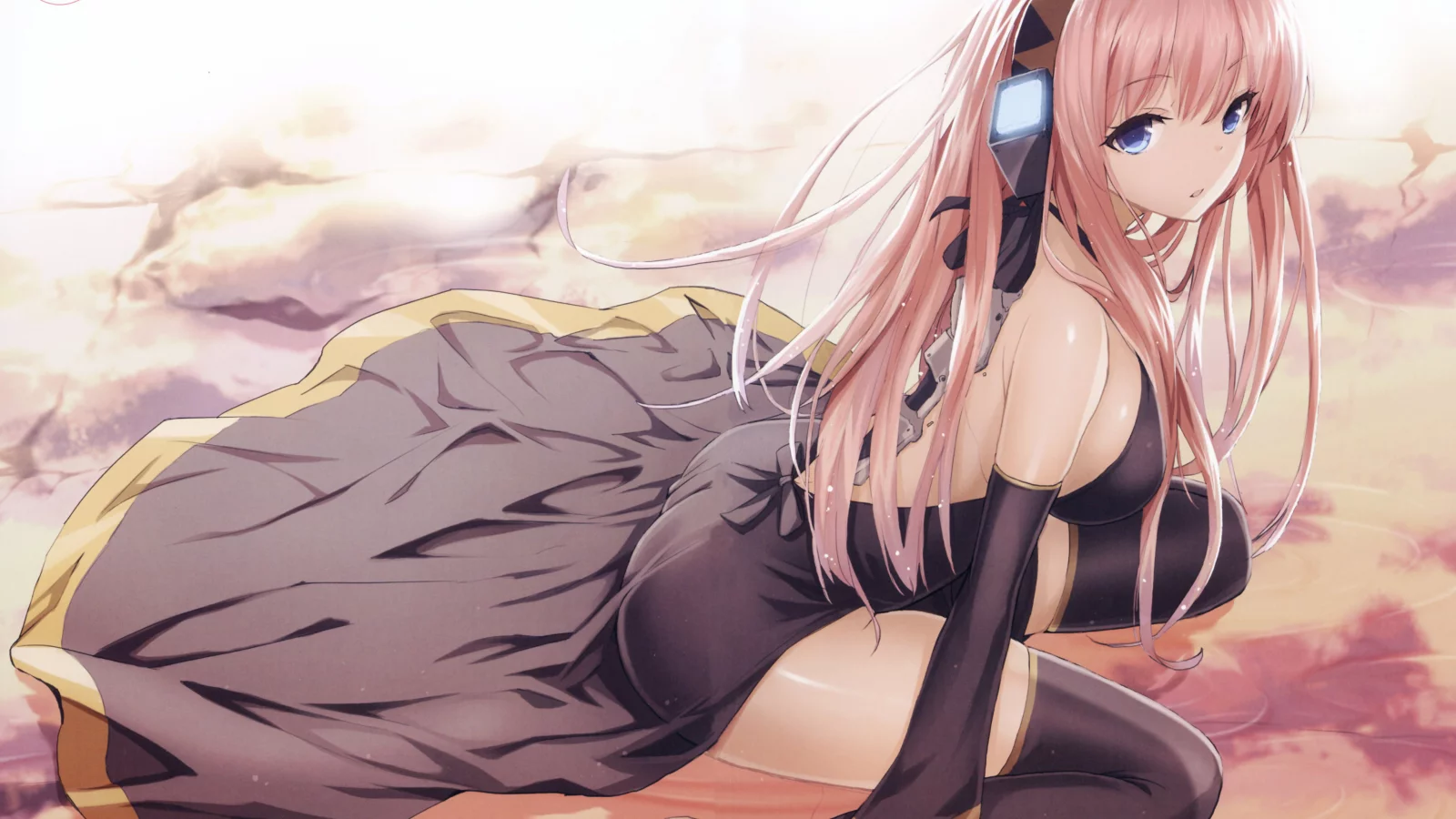 megurine luka, смотрит, vocaloid
