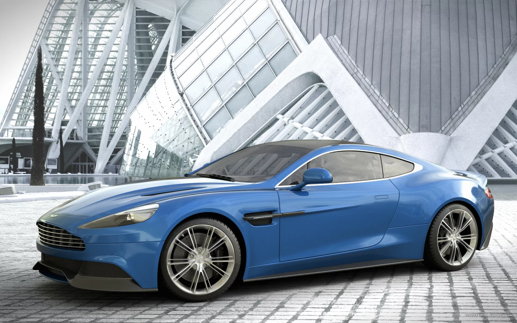 aston martin, астон мартин, vanquish, profile, by dangeruss, ванквиш, blue