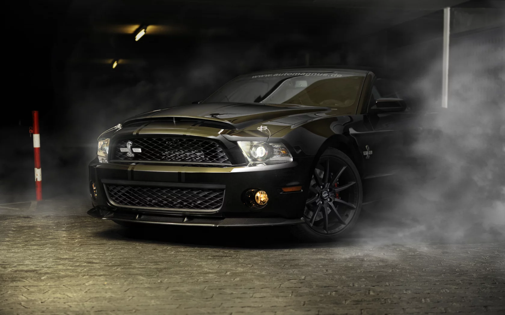 полосы, shelby, авто, sportcar, gt500, дым, mustang, черный, ford