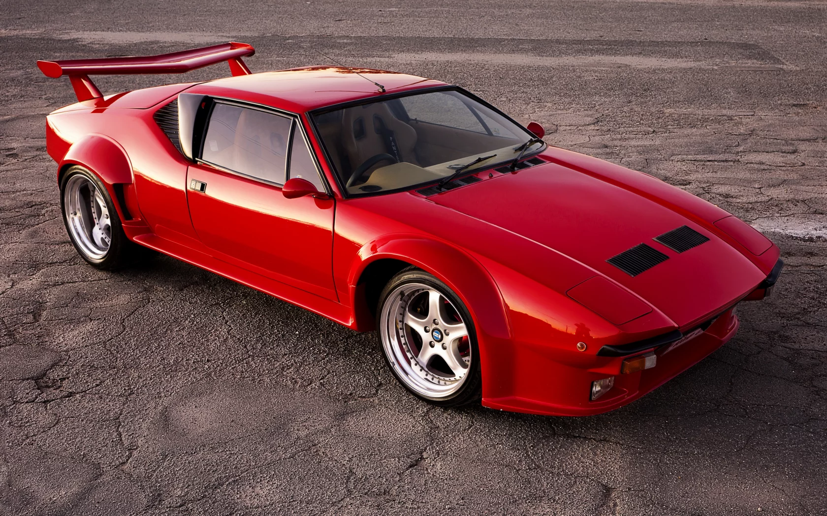 авто, red, car, de tomaso pantera, суперкар