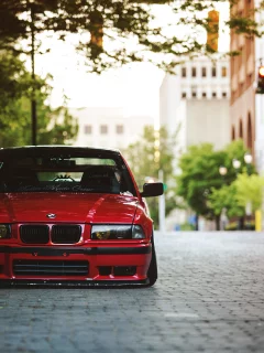 e36, bmw, красная, бмв, tuning, тюнинг, red