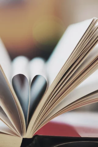 макро, книга, сердце