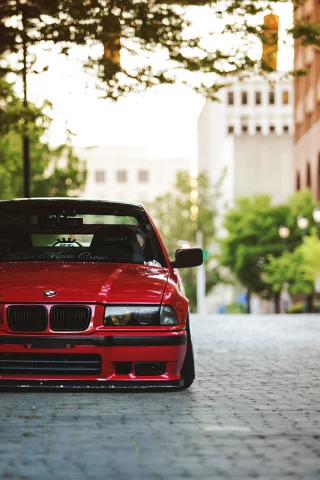 e36, bmw, красная, бмв, tuning, тюнинг, red