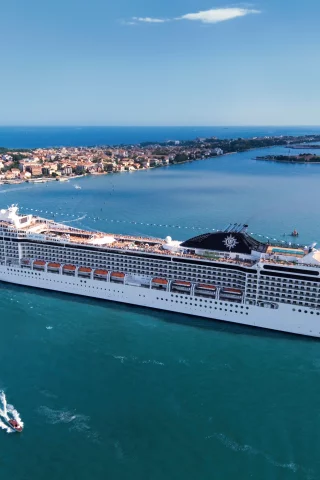 msc, судно, день, лайнер, белый, musica, вода, на ходу, море