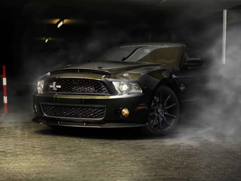 полосы, shelby, авто, sportcar, gt500, дым, mustang, черный, ford