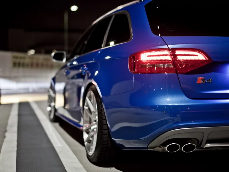 синий, s4, задок, audi, универсал