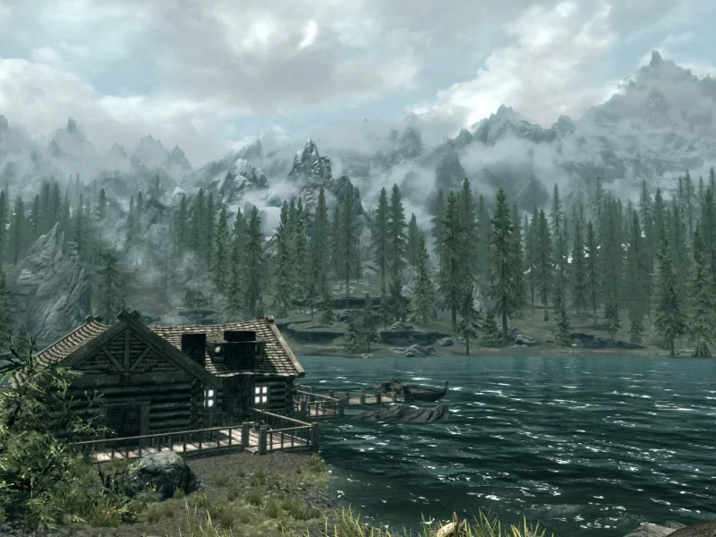 рисунок, skyrim, скриншот, живопись