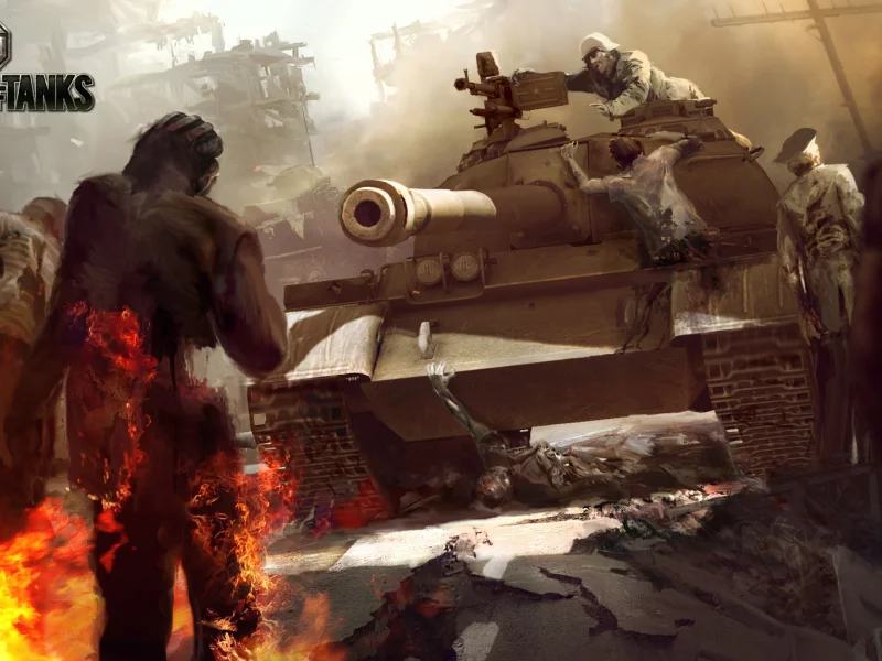 wargaming net, зомби, мир танков, пламя, огонь, wot, world of tanks