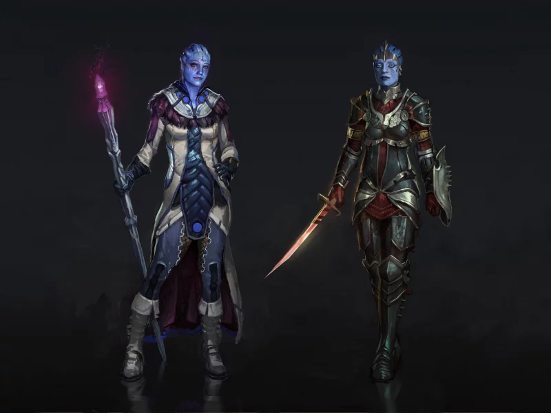 воительница, меч, liara, доспехи, samara, mass effect, фанарт