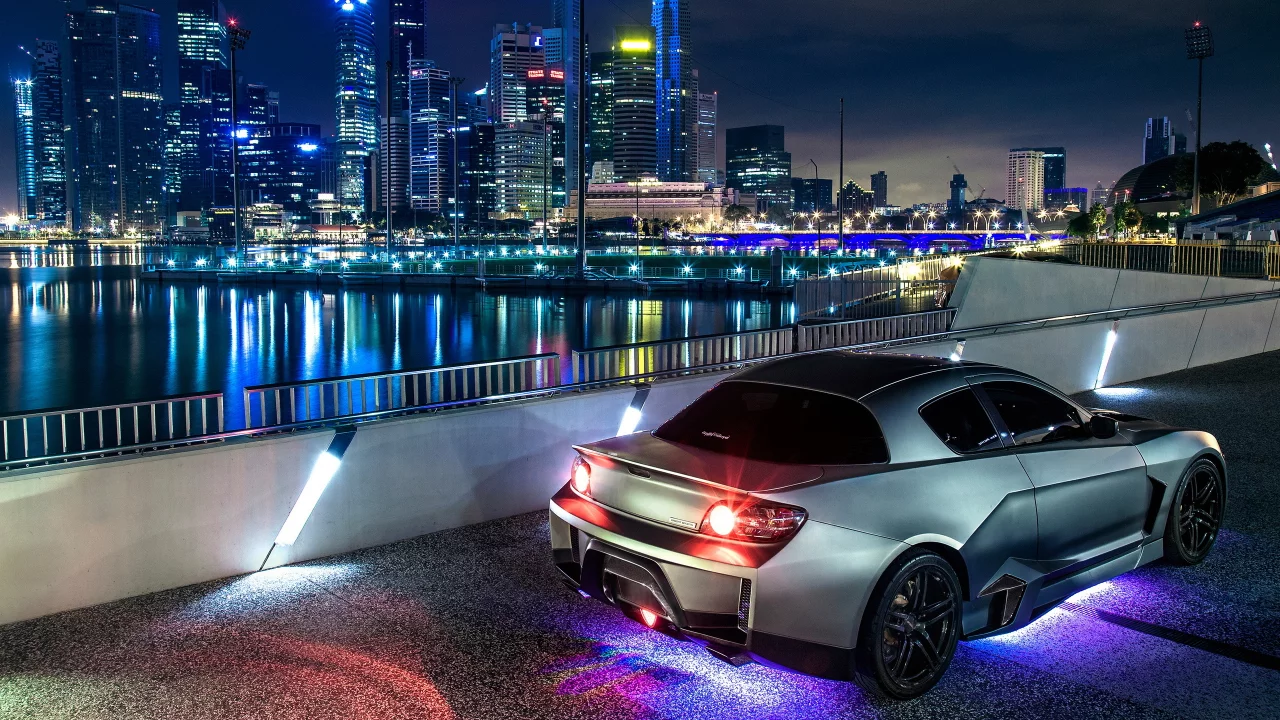тюнинг, город, mazda rx-8, мазда, неон