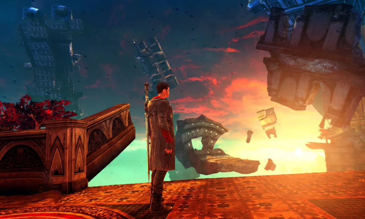 DMC, Devil may cry 4, DMC4, Dante, Данте, сын Спарды, меч, Мятежник, Данте и Мятежник, пейзаж