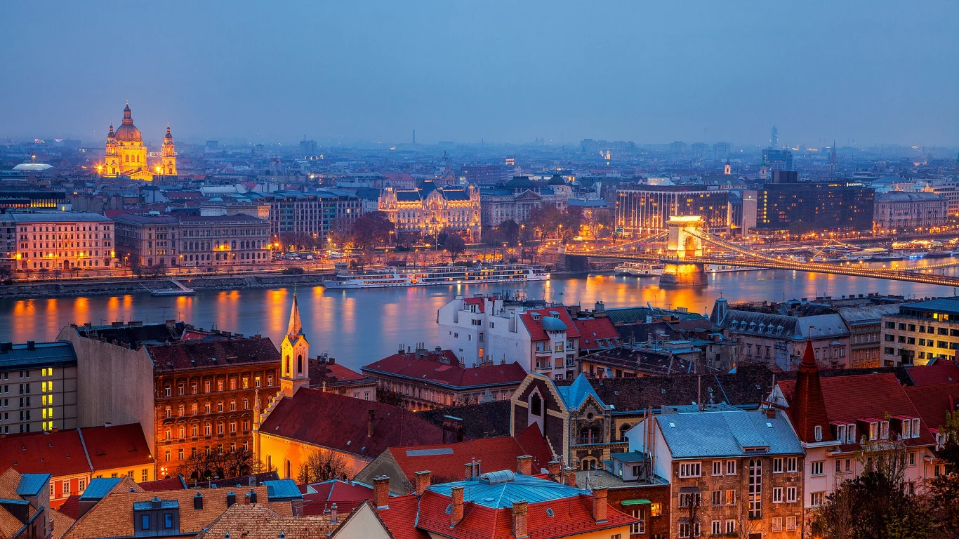 панорама, дома, budapest, будапешт, город, здания, венгрия