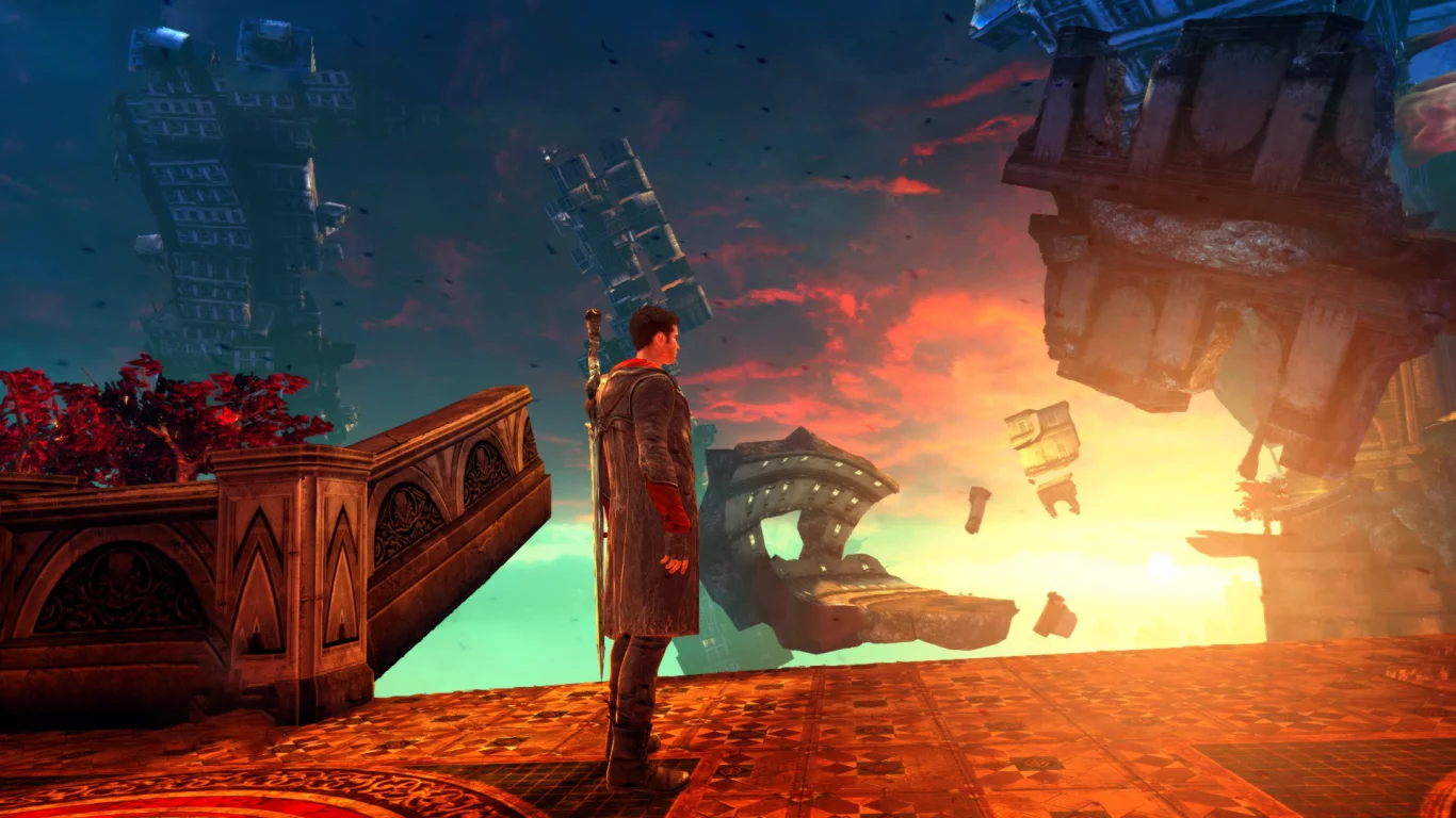 DMC, Devil may cry 4, DMC4, Dante, Данте, сын Спарды, меч, Мятежник, Данте и Мятежник, пейзаж