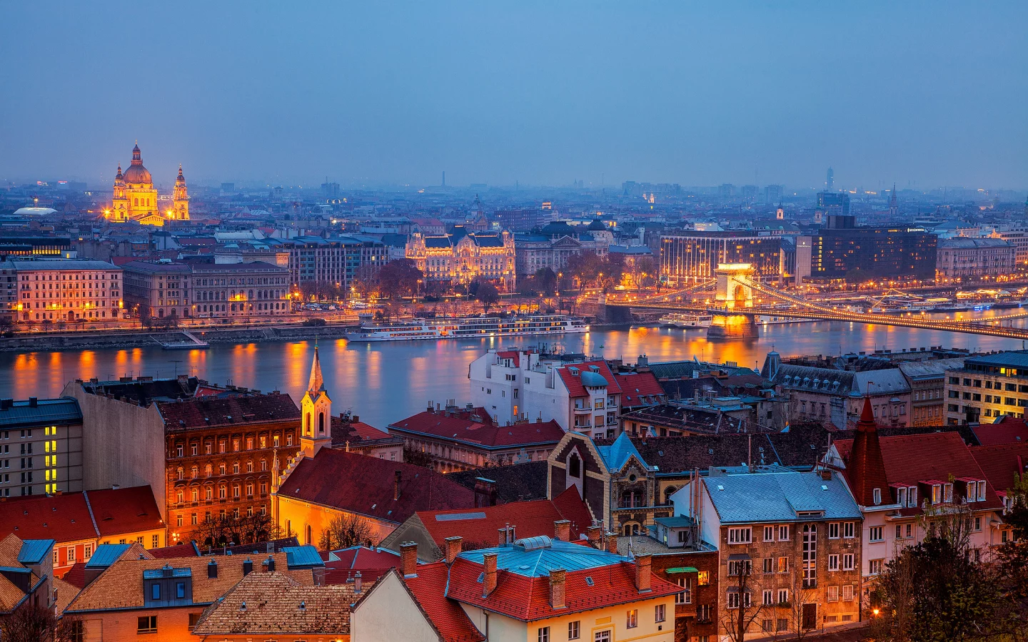 панорама, дома, budapest, будапешт, город, здания, венгрия