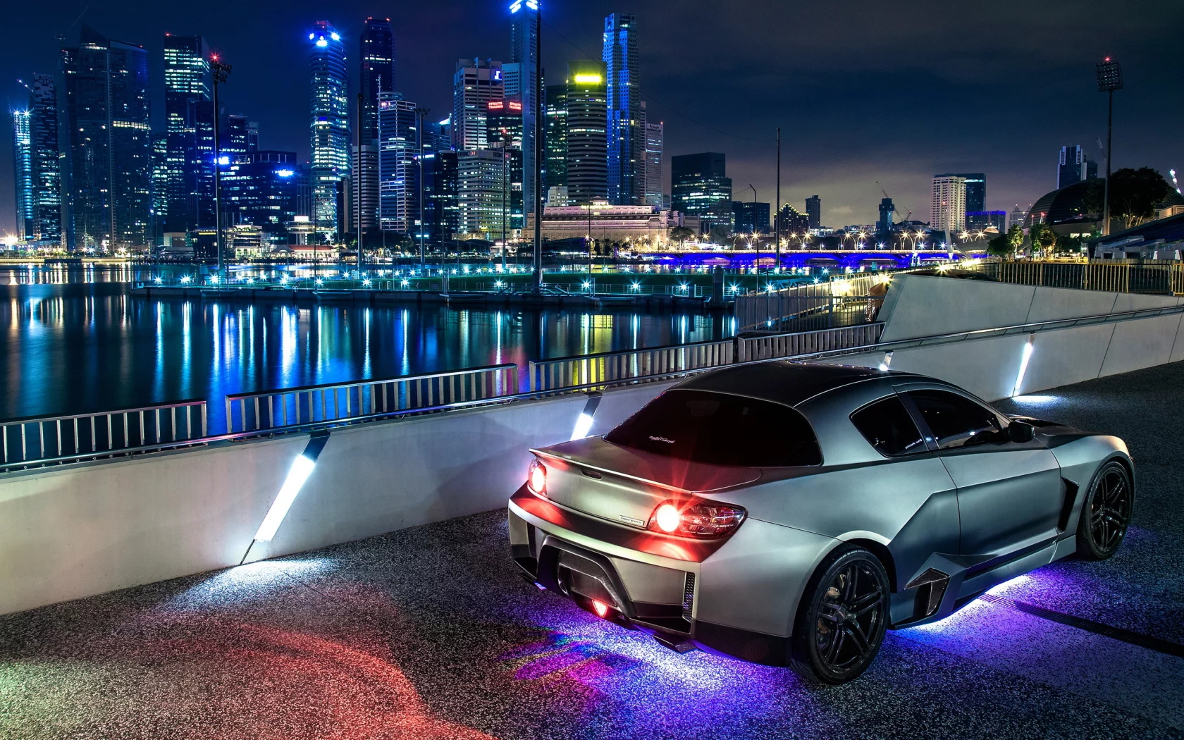 тюнинг, город, mazda rx-8, мазда, неон