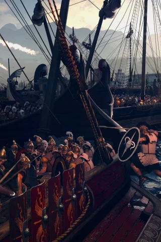 Rome II Total War, абордаж, бой, армия, римляне