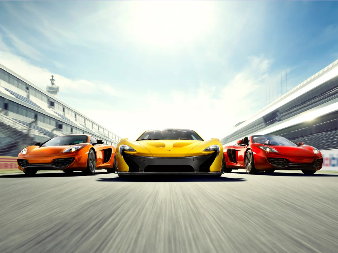 supercars, three, mclaren mp4-12c, mixed, mclaren p1, mclaren mp4-12c spyder