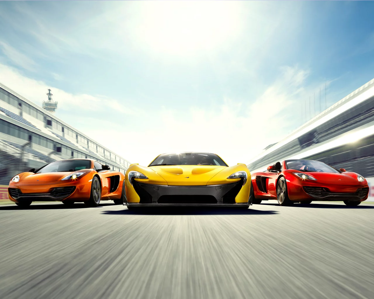 supercars, three, mclaren mp4-12c, mixed, mclaren p1, mclaren mp4-12c spyder