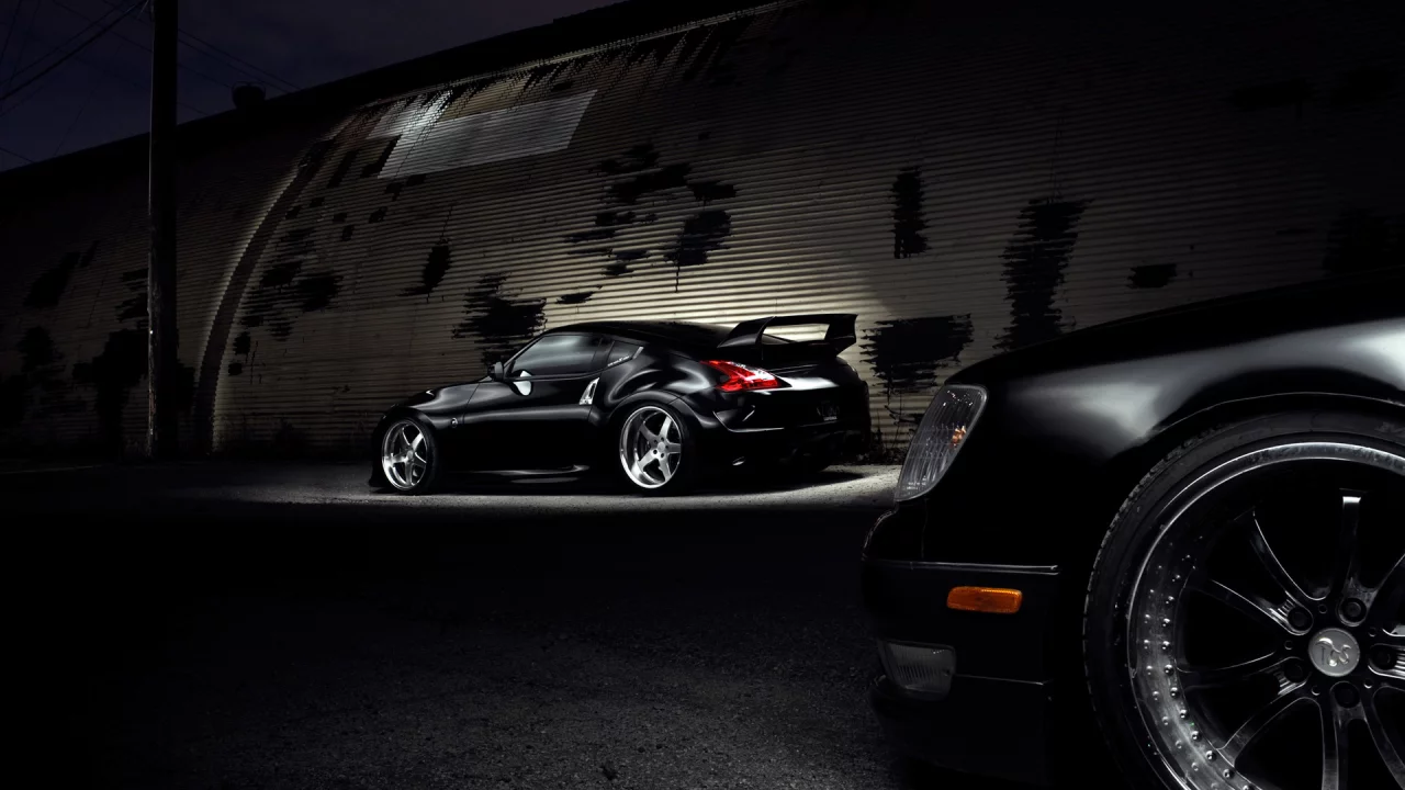 nissan 370z, тюнинг, ночь, ниссан