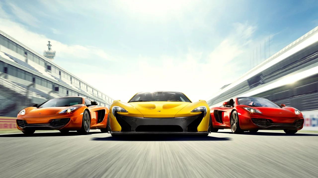 supercars, three, mclaren mp4-12c, mixed, mclaren p1, mclaren mp4-12c spyder