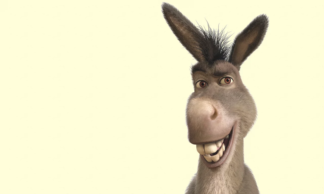 осел, shrek, шрек, улыбка, ухи