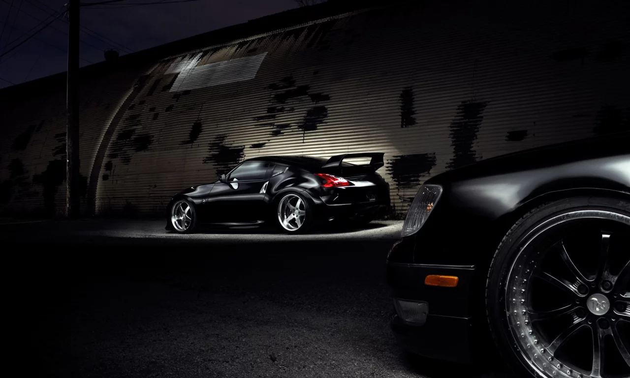 nissan 370z, тюнинг, ночь, ниссан
