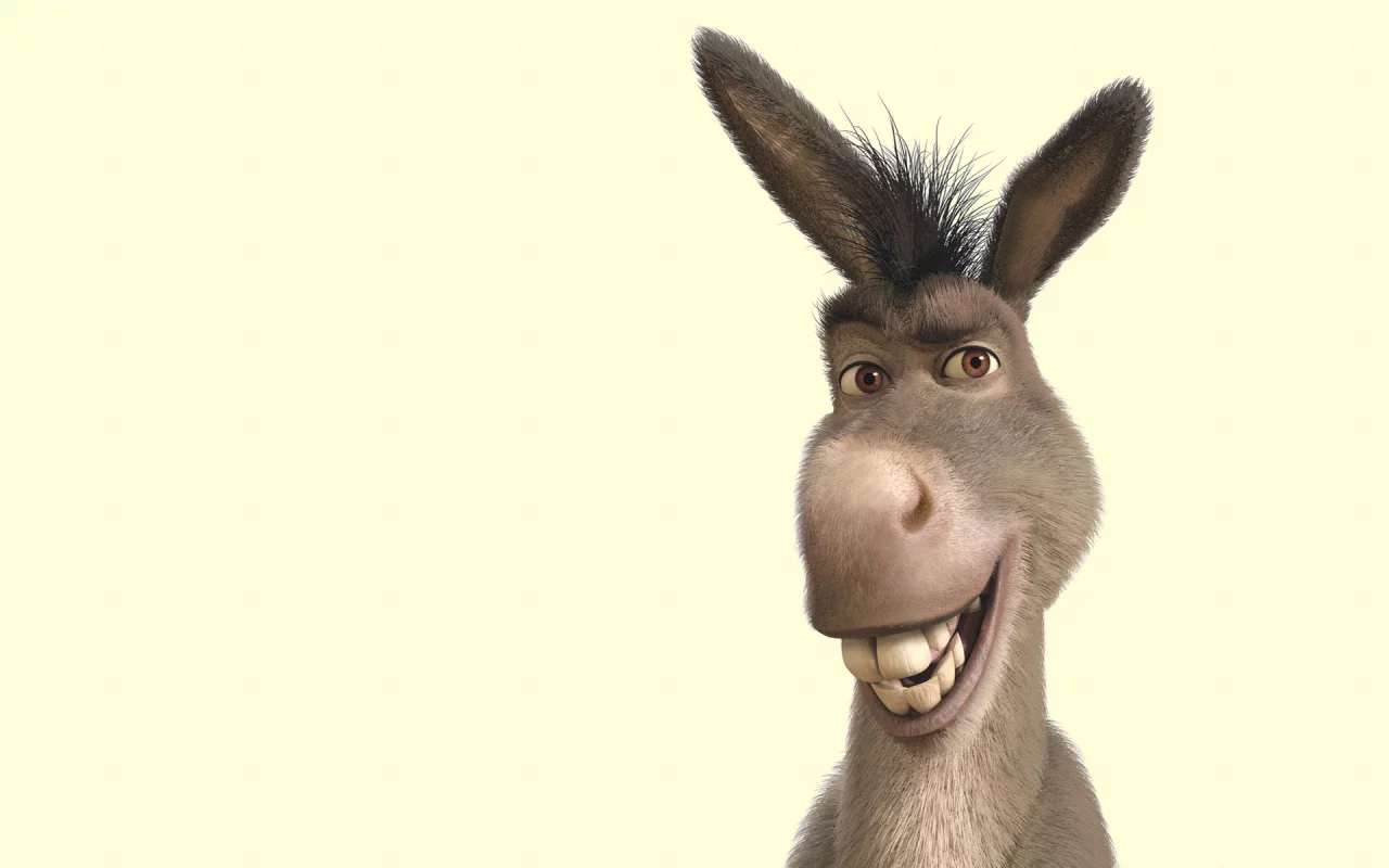 осел, shrek, шрек, улыбка, ухи