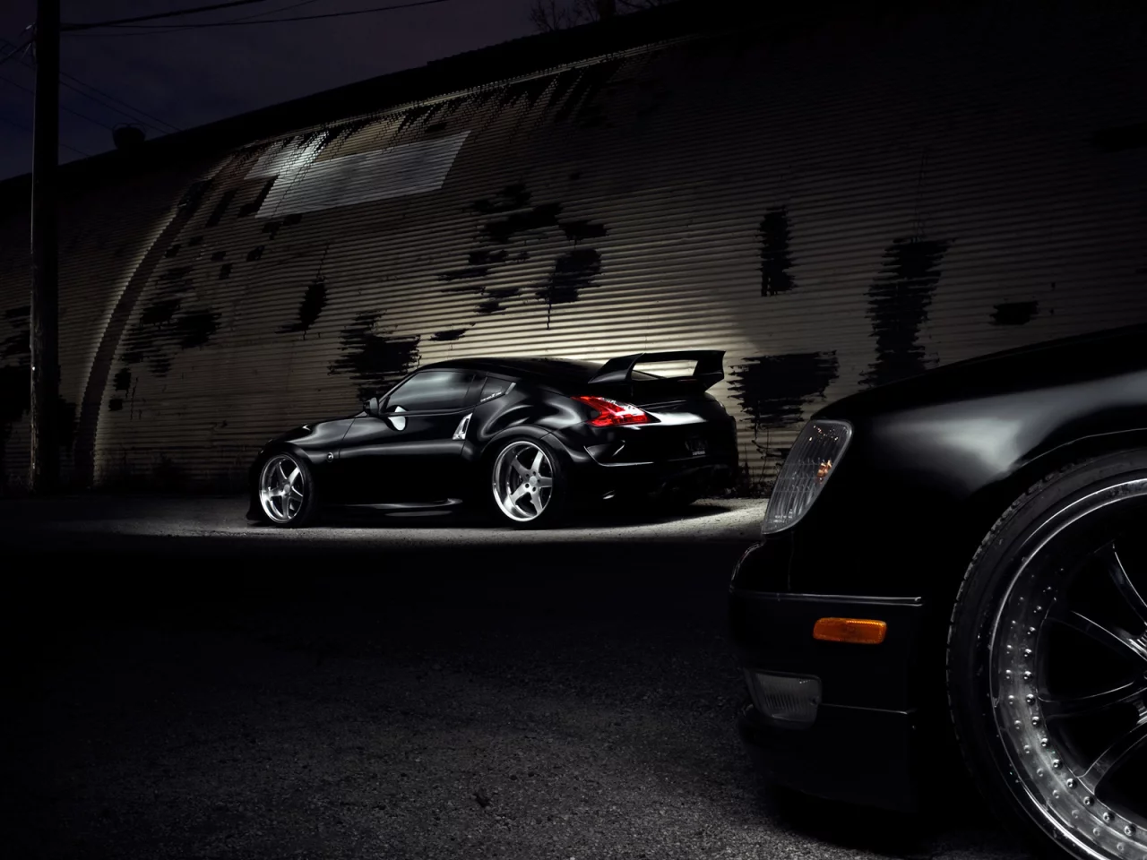 nissan 370z, тюнинг, ночь, ниссан