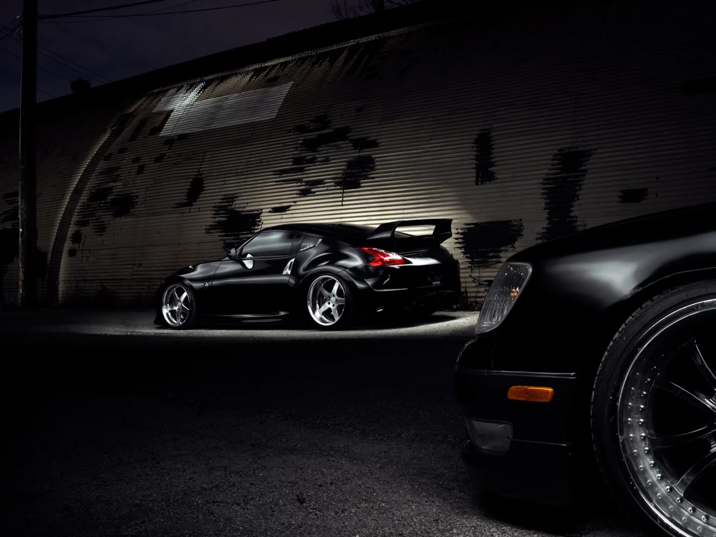 nissan 370z, тюнинг, ночь, ниссан
