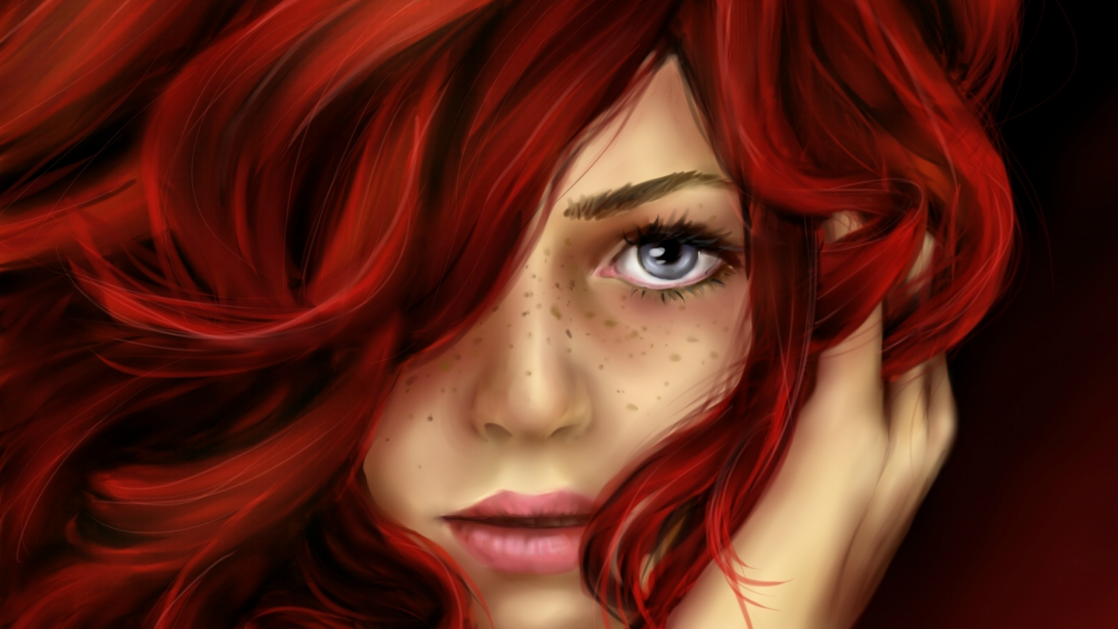 Принцесса с красными волосами