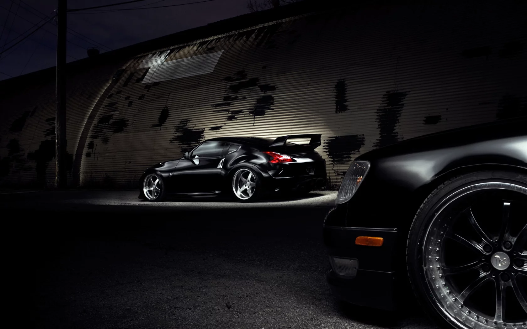 nissan 370z, тюнинг, ночь, ниссан