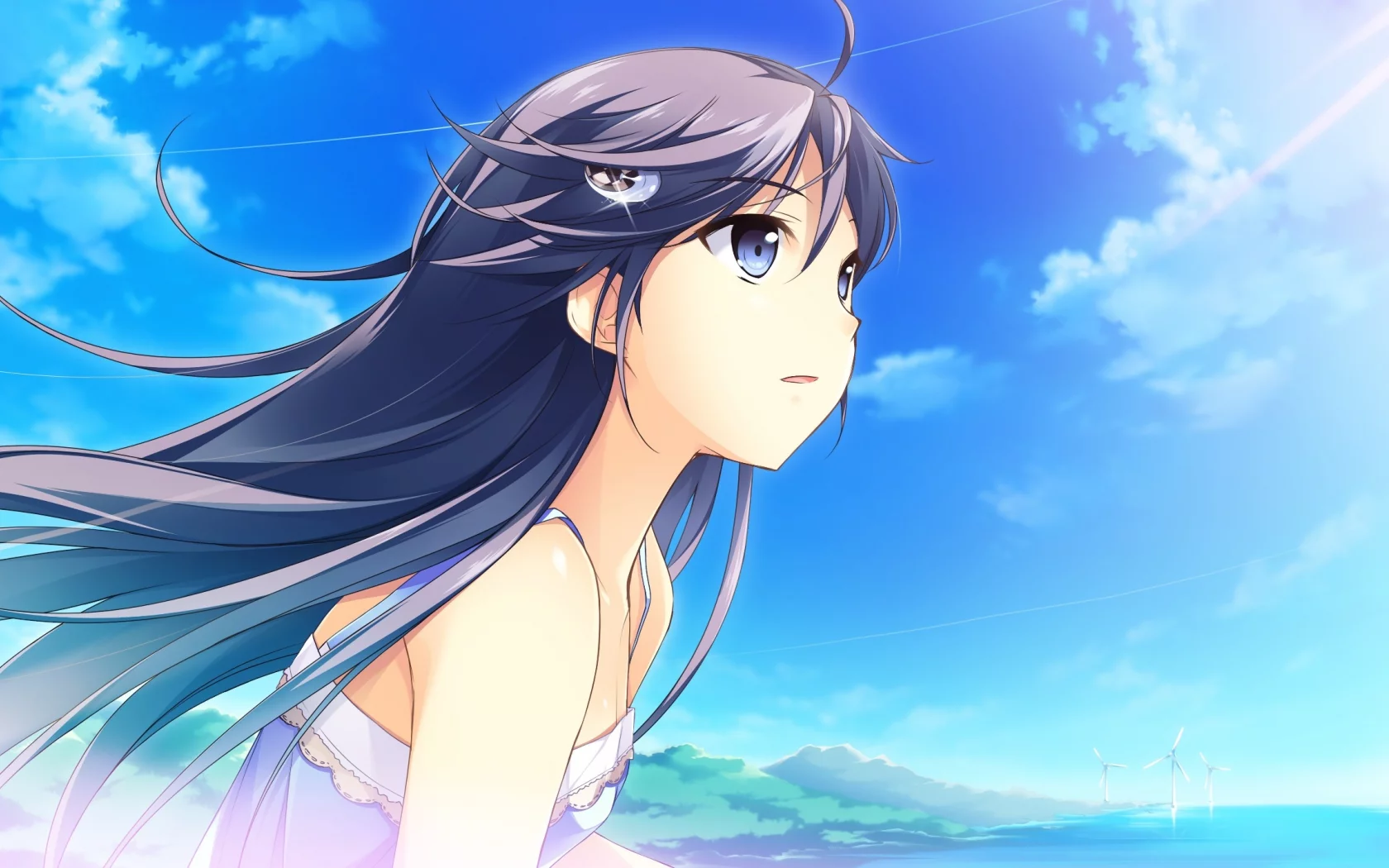 девушка, mochizuki amane, kono oozora ni tsubasa wo hirogete, небо
