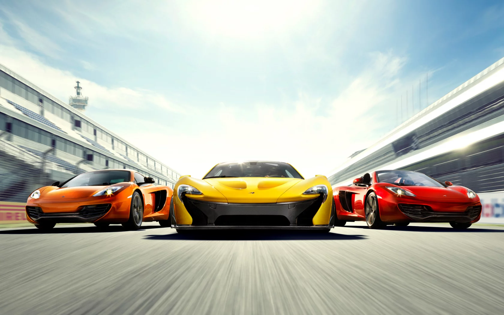 supercars, three, mclaren mp4-12c, mixed, mclaren p1, mclaren mp4-12c spyder