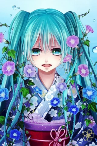 вокалоид, hatsune miku, рыбки, арт, shio, рыбы, vocaloid, девушка